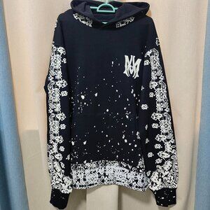 AMIRI Black Long Sleeve Hooded Sweatshirt